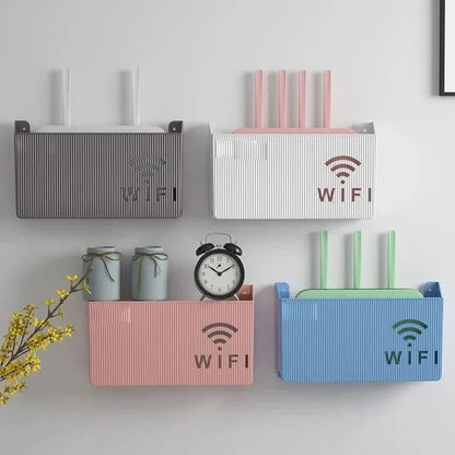 Wall Mounted Wireless WiFi Router Box/Cover – Router Rack Organizer for Home Décor (14x24.5x6cm)