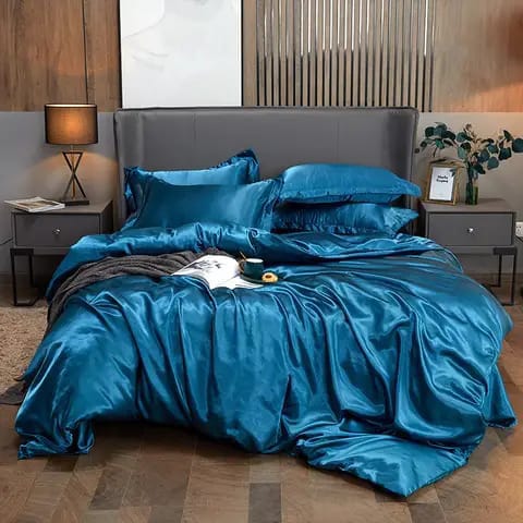 Luxury Mulberry Silk Duvet Cover Set | 100% Mulberry Silk Bedding | Includes Bedsheet & Pillowcases (6x6 / 6x7)