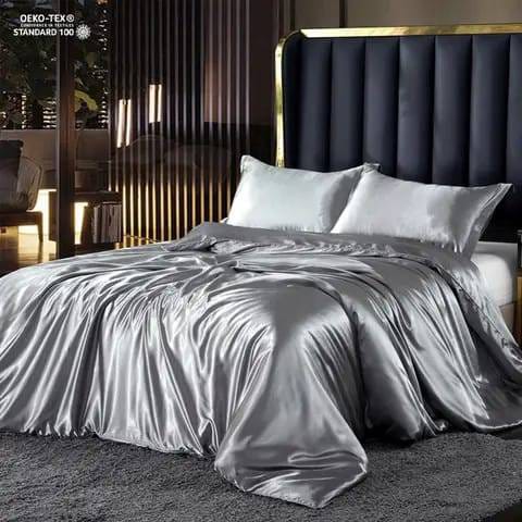 Luxury Mulberry Silk Duvet Cover Set | 100% Mulberry Silk Bedding | Includes Bedsheet & Pillowcases (6x6 / 6x7)