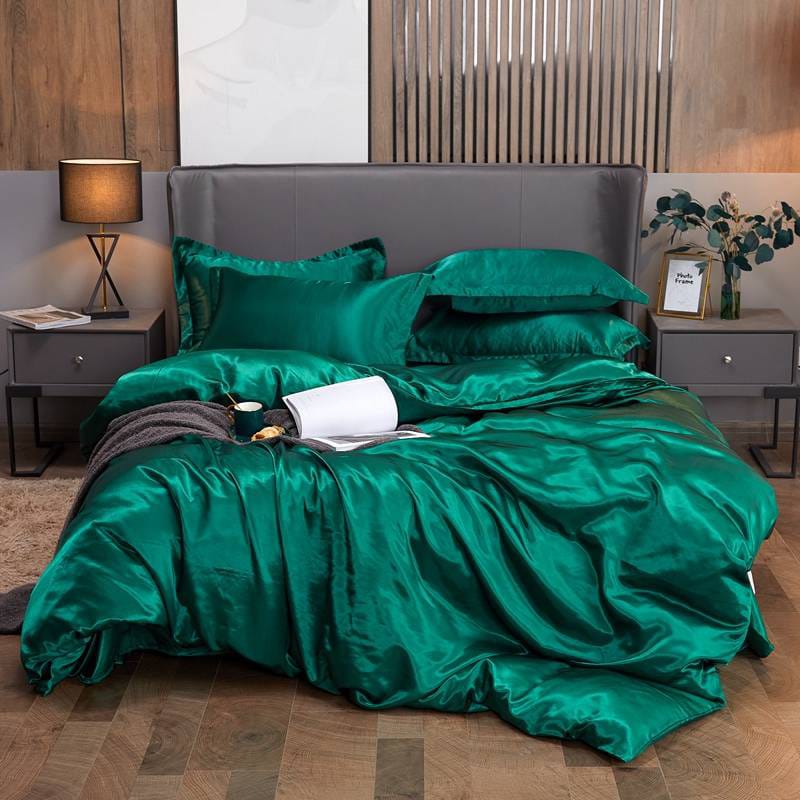 Luxury Mulberry Silk Duvet Cover Set | 100% Mulberry Silk Bedding | Includes Bedsheet & Pillowcases (6x6 / 6x7)