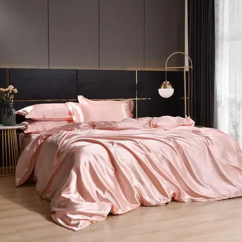 Luxury Mulberry Silk Duvet Cover Set | 100% Mulberry Silk Bedding | Includes Bedsheet & Pillowcases (6x6 / 6x7)