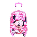 Cartoon Themed Kids Trolley Bags | Children’s Suitcase on Wheels | ABS+PC | 47x30x21 cm | Sofia, Frozen, Elsa, Mickey Mouse, Hello Kitty, Minnie Mouse