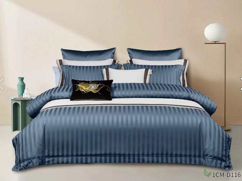 Luxury Cotton Satin Striped Duvet Cover Set | Soft & Elegant Bedding | Sizes 6x6, 6x7, 7x8