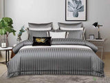 Luxury Cotton Satin Striped Duvet Cover Set | Soft & Elegant Bedding | Sizes 6x6, 6x7, 7x8