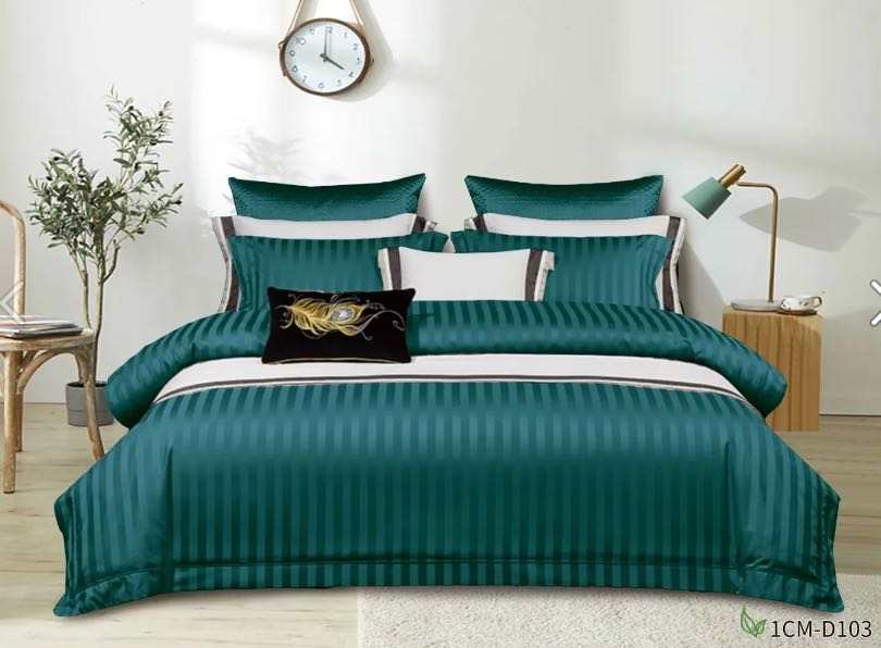 Luxury Cotton Satin Striped Duvet Cover Set | Soft & Elegant Bedding | Sizes 6x6, 6x7, 7x8