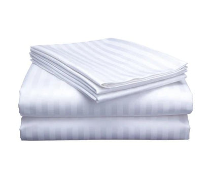 Luxury Cotton Striped Bedsheet Set | Soft & Breathable | Sizes 7x8 & 8x8 | Includes 4 Pillowcases & 2 Bedsheets