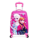 Cartoon Themed Kids Trolley Bags | Children’s Suitcase on Wheels | ABS+PC | 47x30x21 cm | Sofia, Frozen, Elsa, Mickey Mouse, Hello Kitty, Minnie Mouse