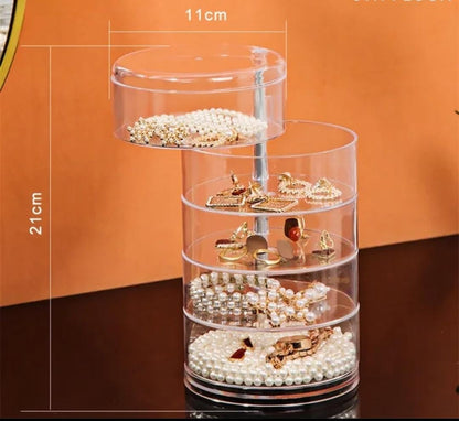 Acrylic Rotating Jewelry Holder – 5-Layer Organizer (11x21cm)