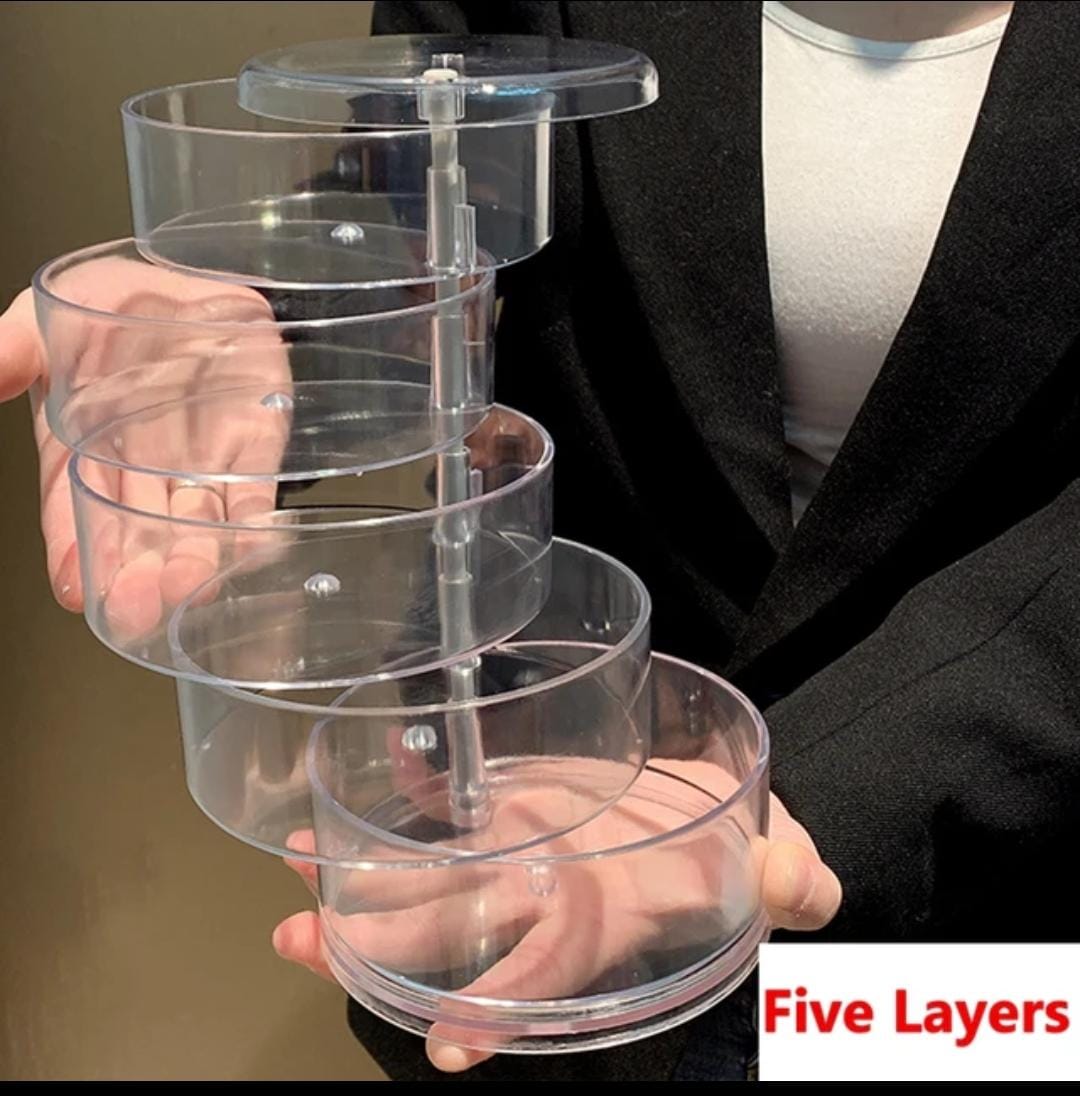 Acrylic Rotating Jewelry Holder – 5-Layer Organizer (11x21cm)