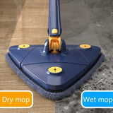 Triangle 360° Rotatable Extendable Cleaning Mop Adjustable Microfiber Mop for Tubs, Tile Floors, Walls & Ceilings