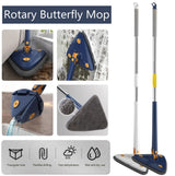 Triangle 360° Rotatable Extendable Cleaning Mop Adjustable Microfiber Mop for Tubs, Tile Floors, Walls & Ceilings