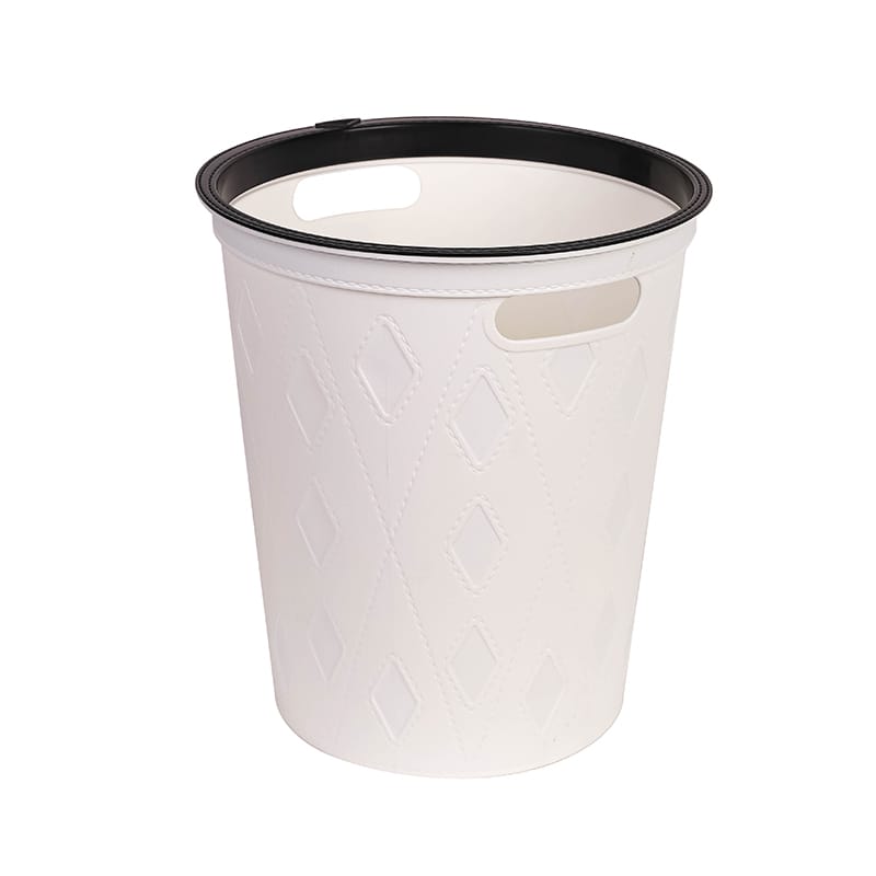 Round Faux Finish Dustbin | 26.5 cm Diameter | Perfect for offices, homes, living rooms