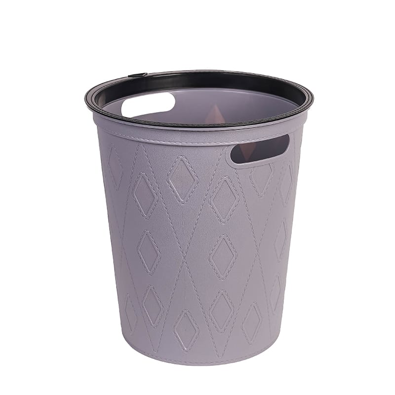 Round Faux Finish Dustbin | 26.5 cm Diameter | Perfect for offices, homes, living rooms