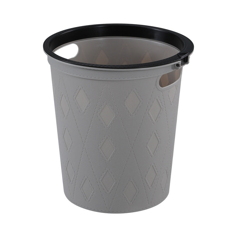 Round Faux Finish Dustbin | 26.5 cm Diameter | Perfect for offices, homes, living rooms