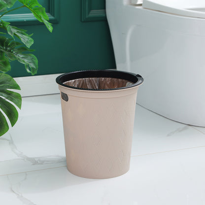 Round Faux Finish Dustbin | 26.5 cm Diameter | Perfect for offices, homes, living rooms