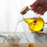 High Borosilicate 400ml Creative Glass Oil Vinegar Jar | Leak-Proof and Elegant Design