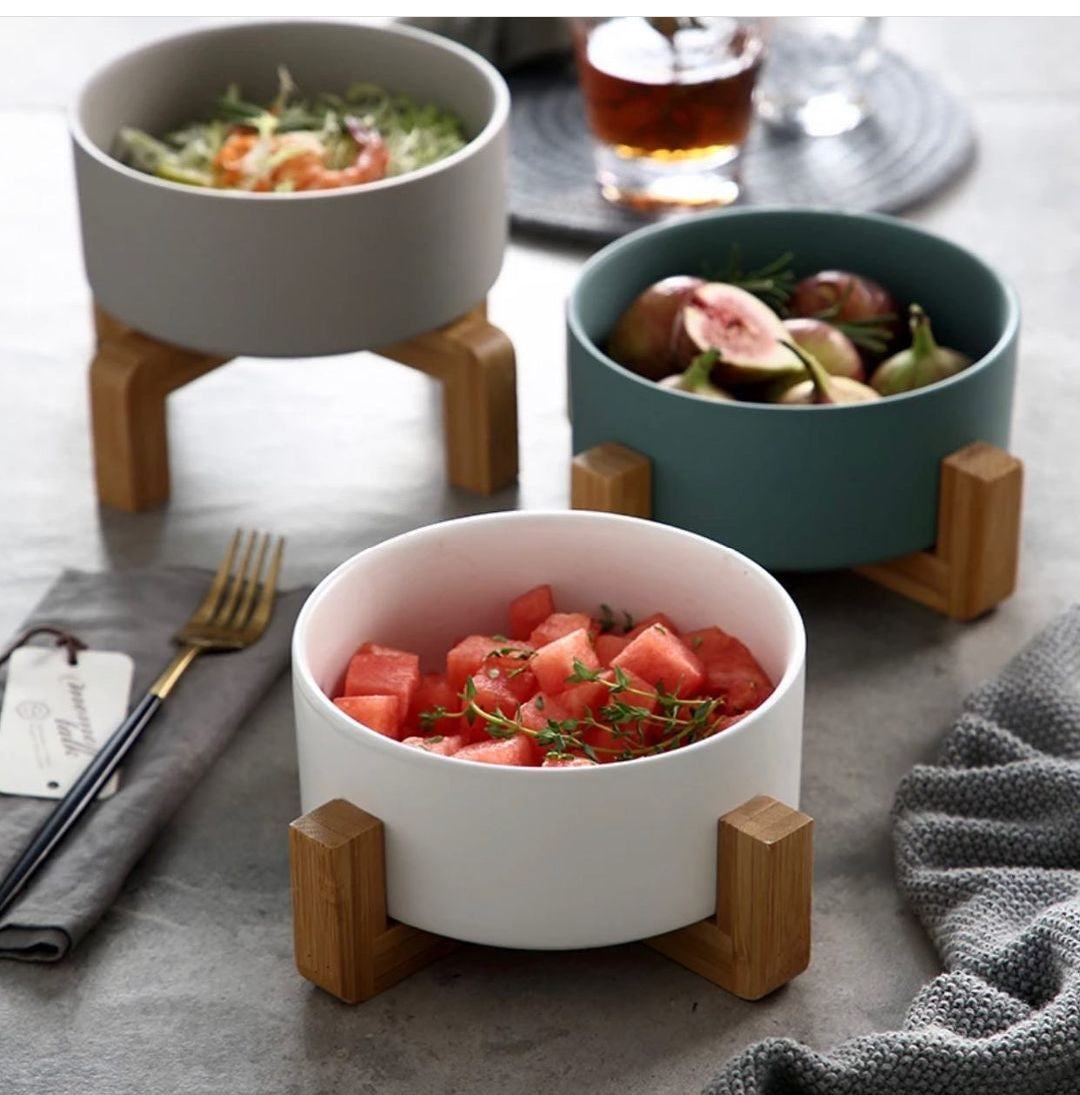 850ml Nordic Salad Bowl with Wooden Handle