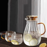 9-piece Stripped/Pumpkin Transparent Teapot/Coffee/Juice/Lemonade Jug Set