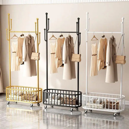 Movable Cloth Rack with Wheels