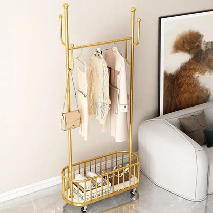 Movable Cloth Rack with Wheels