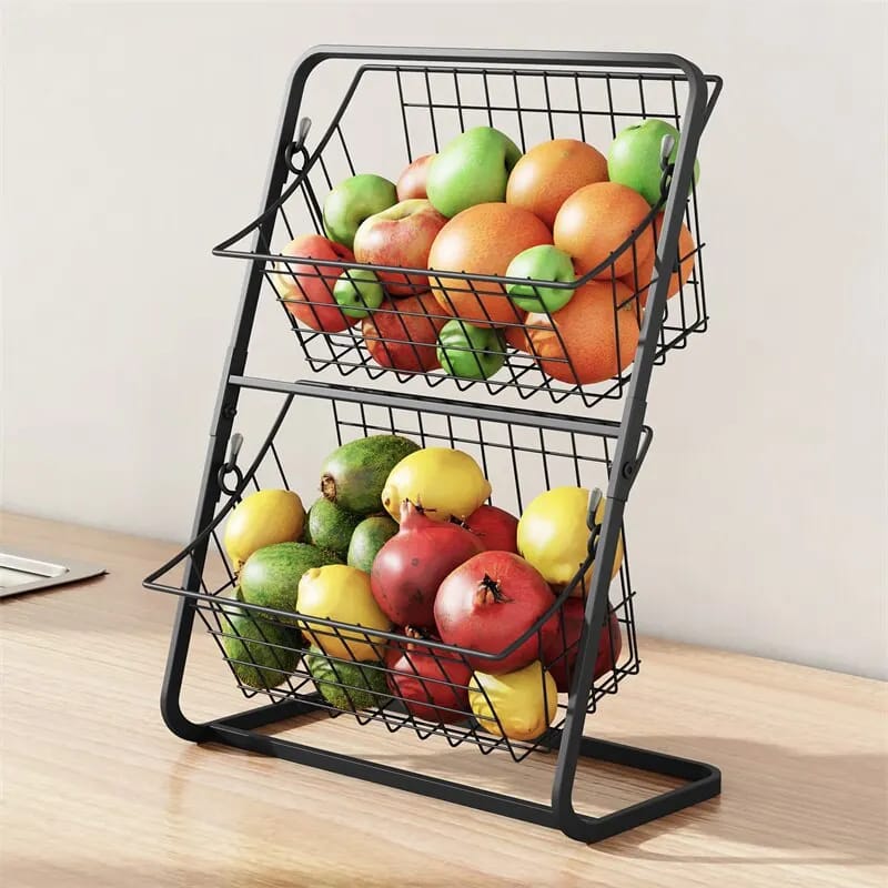 Multipurpose 2 Tier Organizer Storage Rack | Compact Space Saving Storage Solution