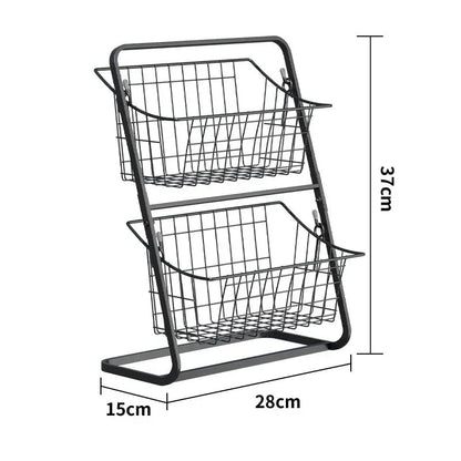 Multipurpose 2 Tier Organizer Storage Rack | Compact Space Saving Storage Solution