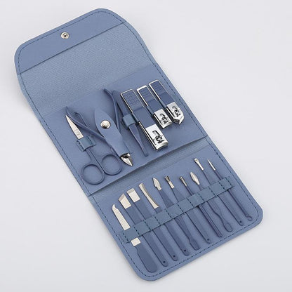 16in1 Pedicure Manicure Nail Set | Professional Grooming Kit for Hands and Feet (Available in Black, Green, Peach, Blue)