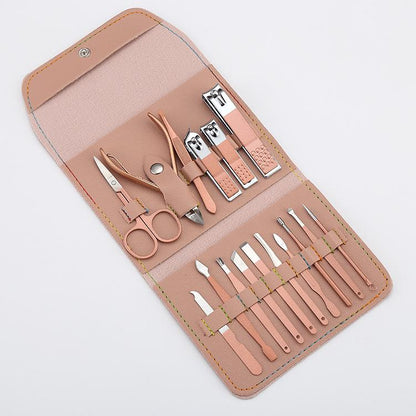 16in1 Pedicure Manicure Nail Set | Professional Grooming Kit for Hands and Feet (Available in Black, Green, Peach, Blue)