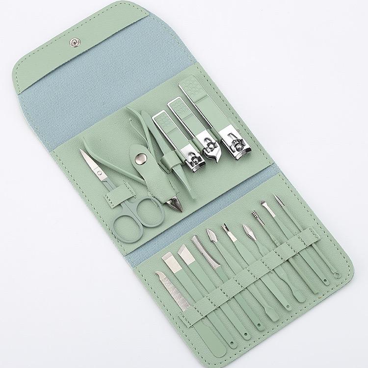 16in1 Pedicure Manicure Nail Set | Professional Grooming Kit for Hands and Feet (Available in Black, Green, Peach, Blue)