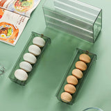 3 Layer Space Saving Egg Tray | Automatic Rolling Acrylic Egg Organizer for Fridge & Pantry