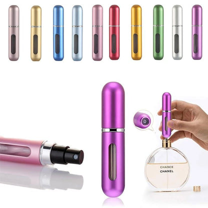 Travel Mini Perfume Refiller Spray Bottles | Portable Refillable Atomizers for Easy Fragrance On the Go