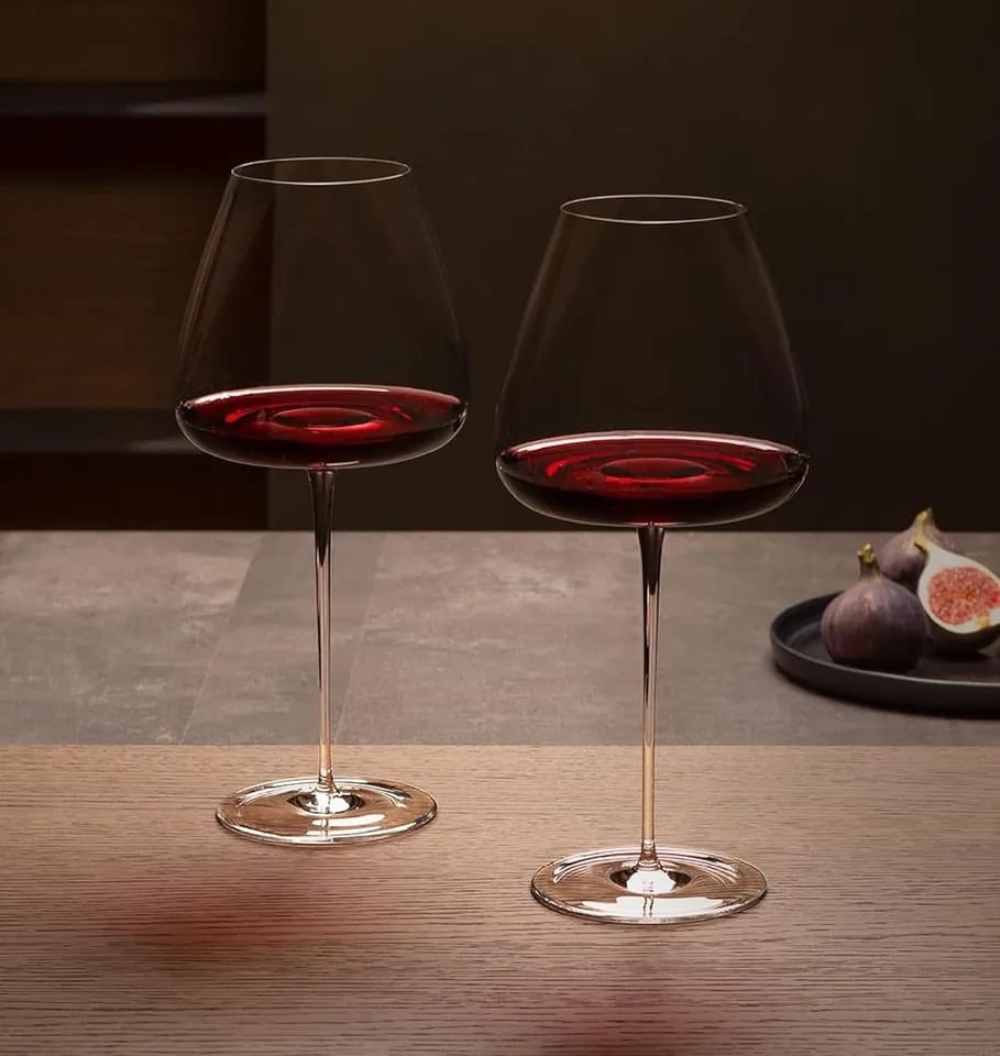 2-Piece Medium Capacity Crystal Wine Glass