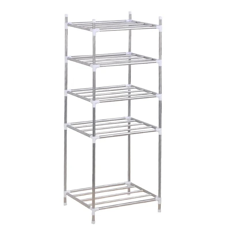 MultiPurpose Stainless Steel Rack | Adjustable, Versatile Design | 42x35x129 cm