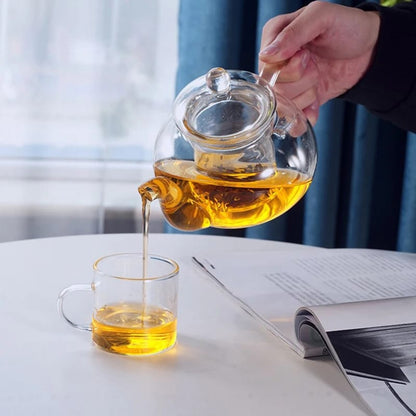 High Quality Borosilicate 800ml Capacity Heat-Resistant Glass Tea Pot| Designed for High Temperatures