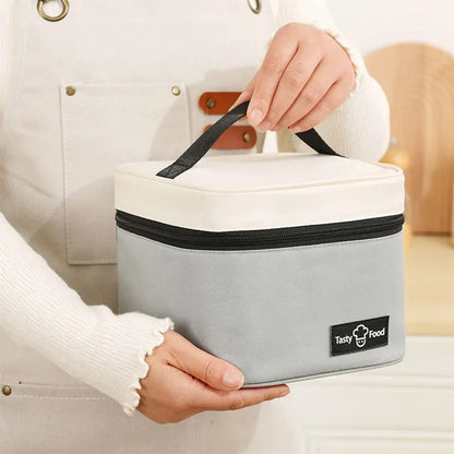 High Quality Insulated Lunch Bag Portable Thermal Food Cooler for Work, School, and Travel (18x18x15cm, Multiple Colors)