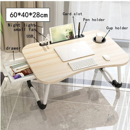 Foldable Breakfast Laptop Table Work Table | MDF | Pre Assembled | Multiple Colors