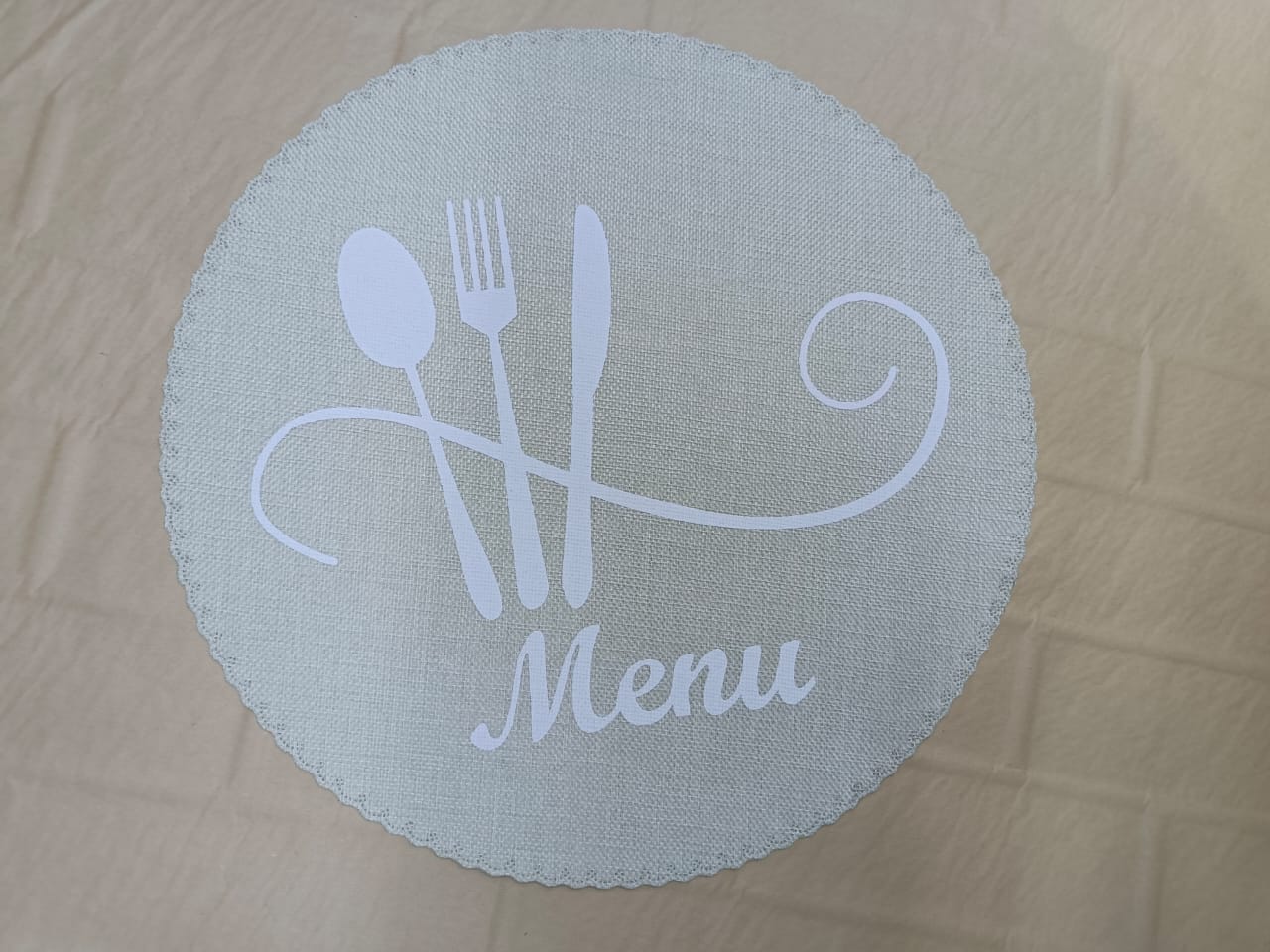 High Quality Menu Printed 38cm Diameter |  6 piece Round Table Mats Set | Dining Tables | Coffee Tables | Dining Room Decor