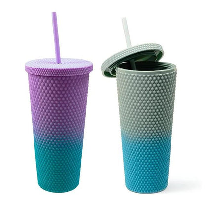 800 ml Studded Tumbler with Lid and Straw