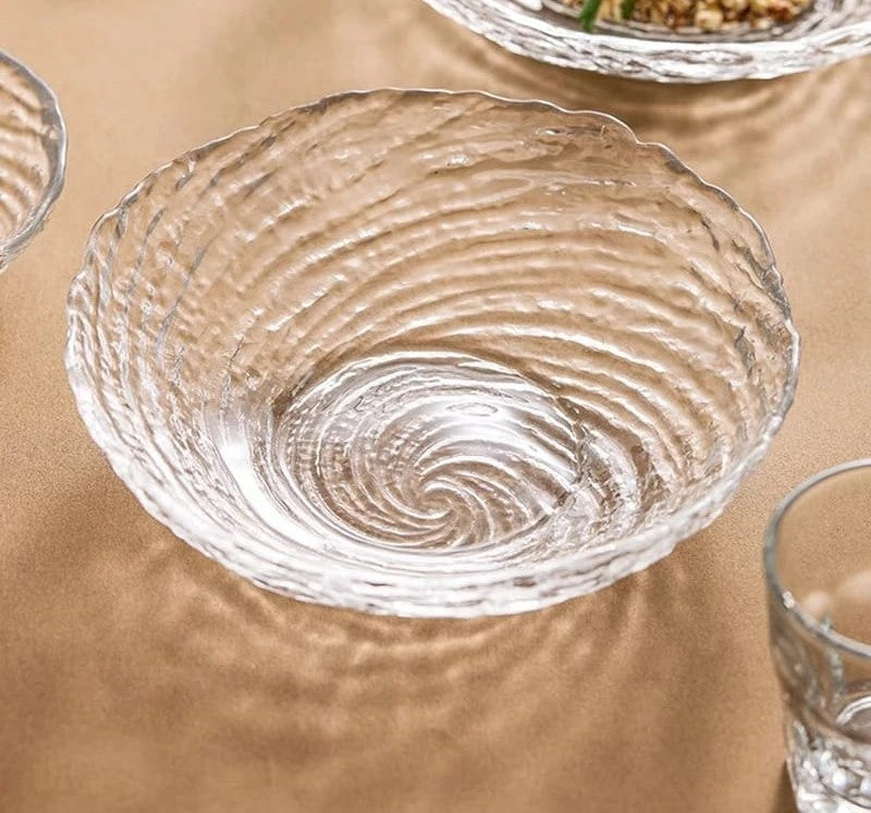 Phnom Penh Glass Luxury Bowl | 6 Piece Set | 19 cm x 7 cm | High Quality Glass