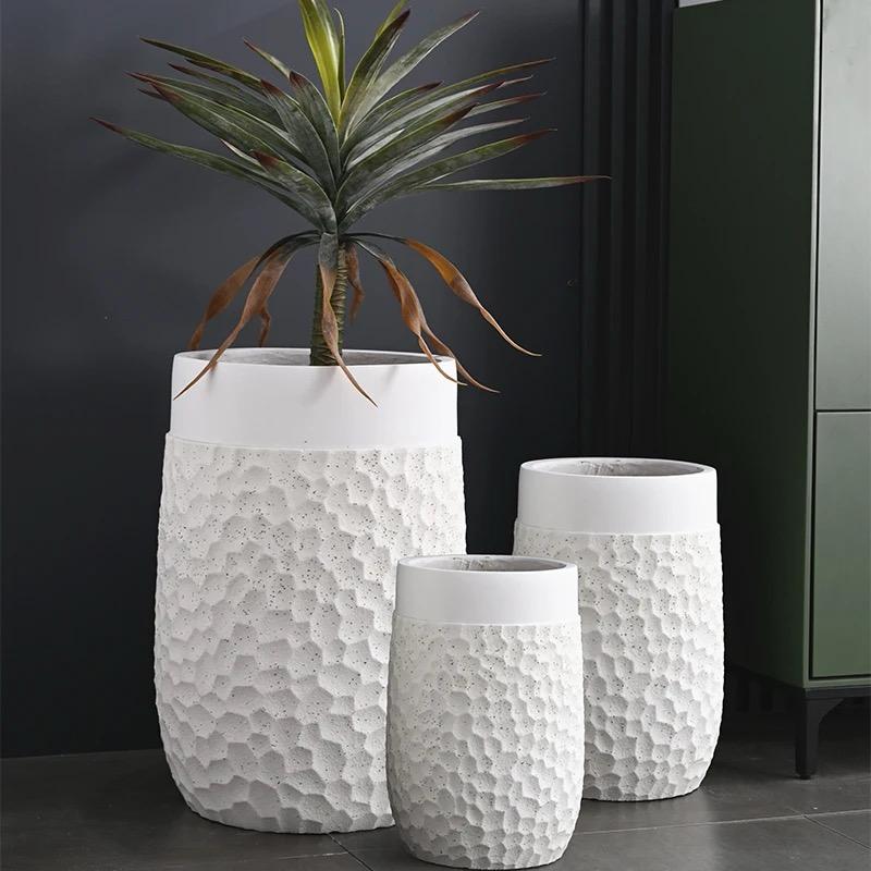 3in1 Inspirational Outdoor Concrete Flower Pot Set – Creative Design Planters with Drainage Hole (Indoor/Outdoor)