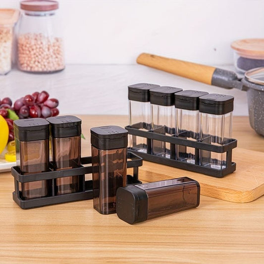 4pcs Spice Seasoning Set  Convenient Plastic Spice Jars for Kitchen and Dining Table