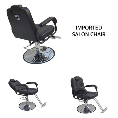 Imported Hydraulic Reclining Salon Chair |Professional Barber and Hairdressing Styling Chair | Imported Hydraulic Reclining Salon Chair with Adjustable Footrest