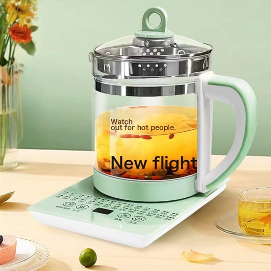 1.8L Electric Glass Infuser Kettle Multifunctional Health Pot, 800W, Food Grade Materials