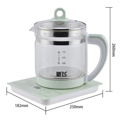 1.8L Electric Glass Infuser Kettle Multifunctional Health Pot, 800W, Food Grade Materials