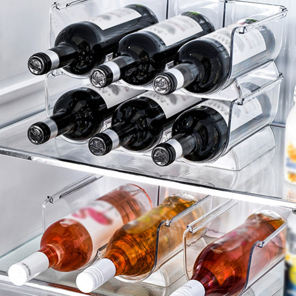 Triple Stackable Wine Bottle Rack/Glass Holder