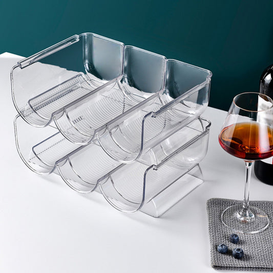 Triple Stackable Wine Bottle Rack/Glass Holder