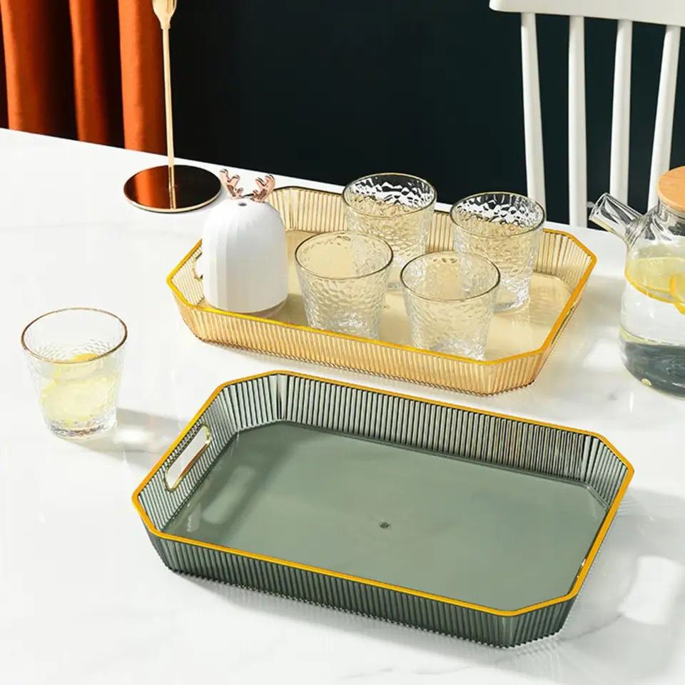 Nordic/Luxury Gold Rimmed Tray