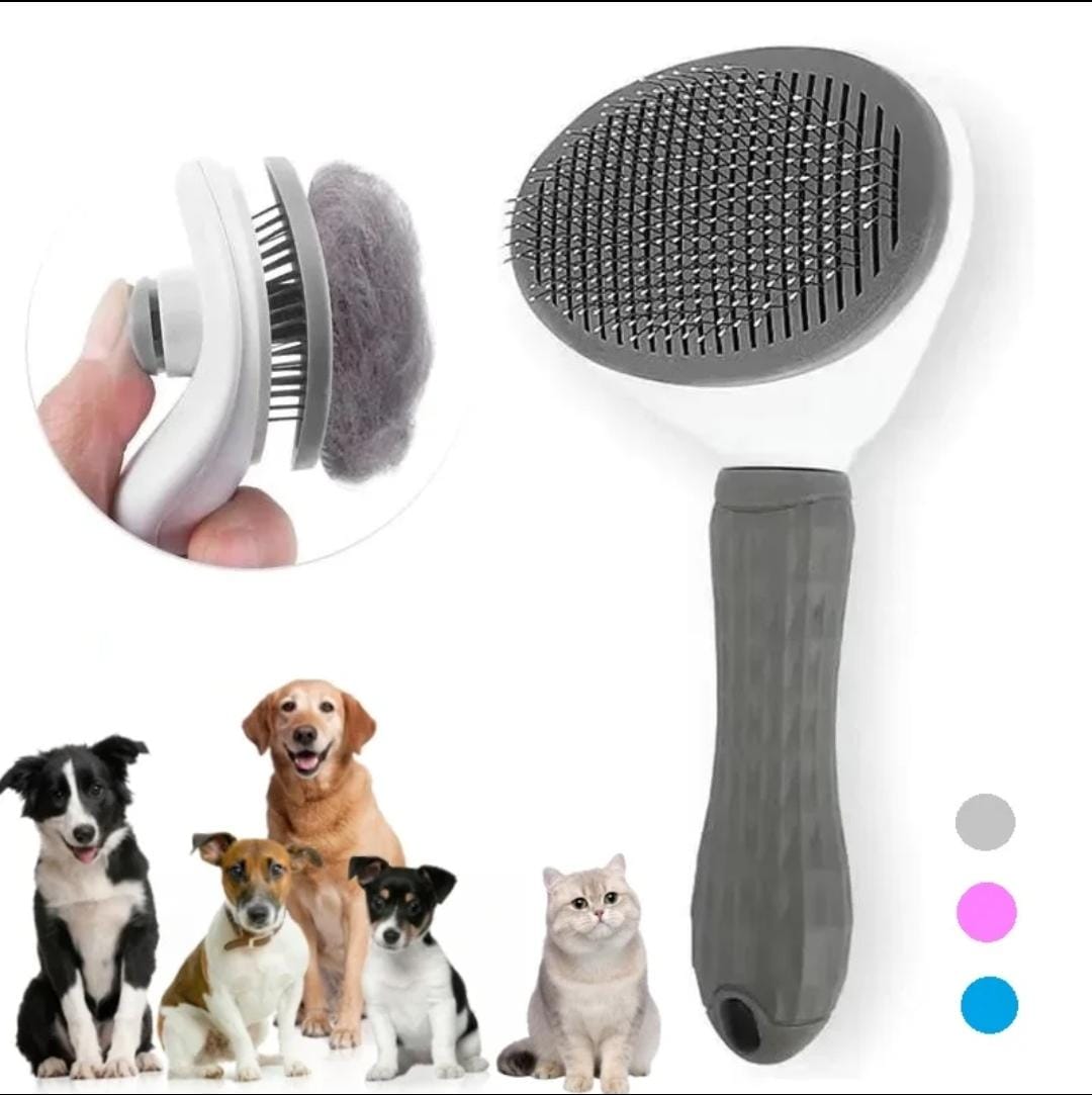 Cat & Dog Grooming Brush Self Cleaning Slicker Pet Hair Remover for Shedding, Mats, and Loose Hair, Suitable for Short or Long Haired Pets