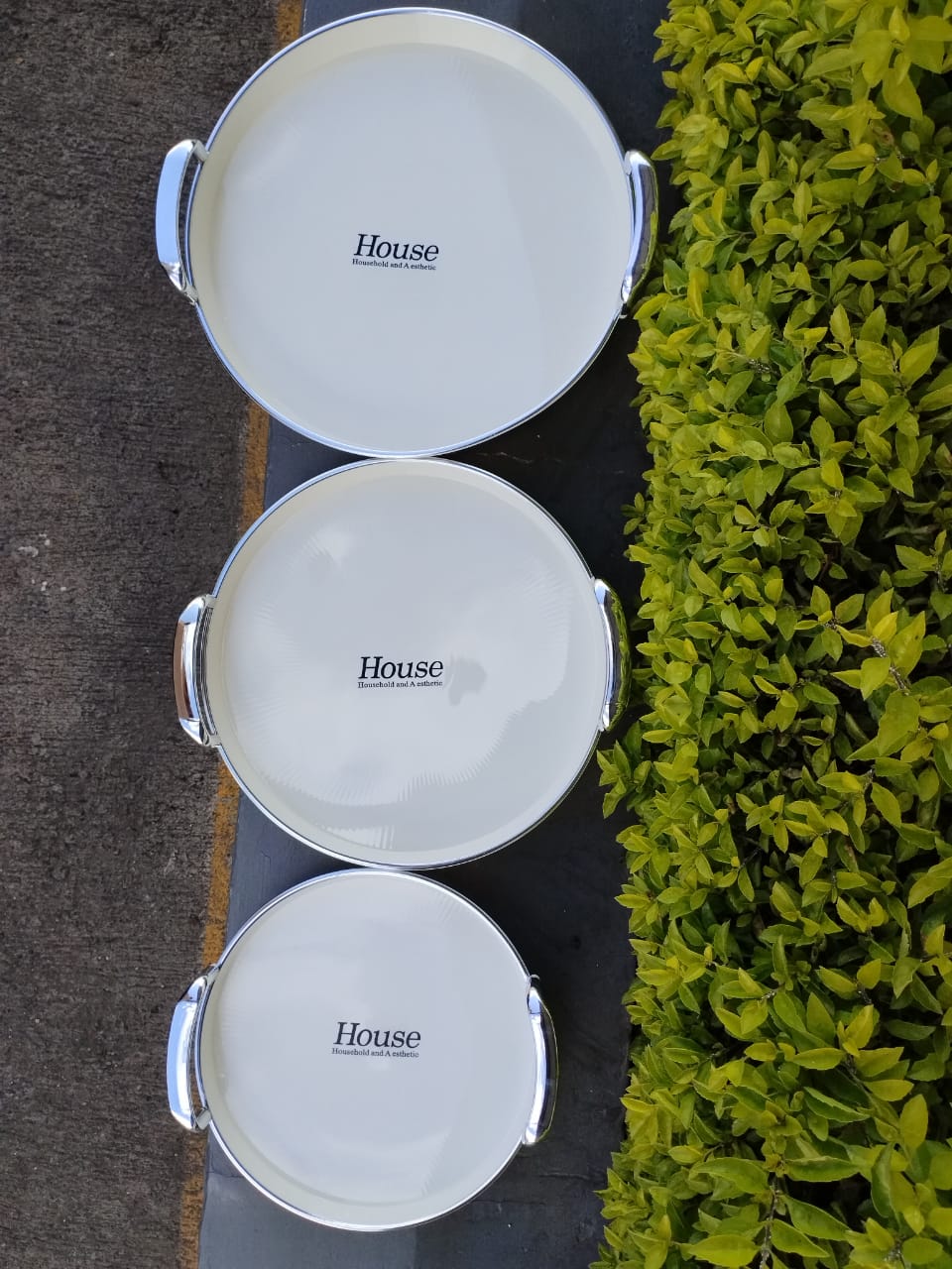 House Household and Aesthetic" Luxurious 3-Piece Tray Set