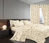 Warm Woolen Duvet Set with Matching Curtains | Includes Fitted & Flat Sheets, Pillowcases & Curtains | Size 6x7